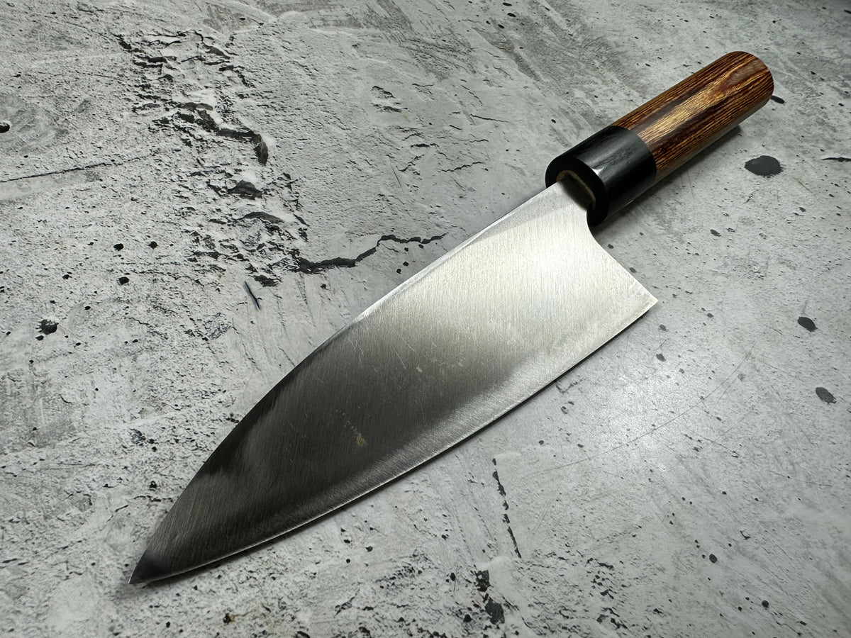 Vintage Sakai Ryujin Funayuki Knife 150mm High-Carbon Steel Wood Handle 2263