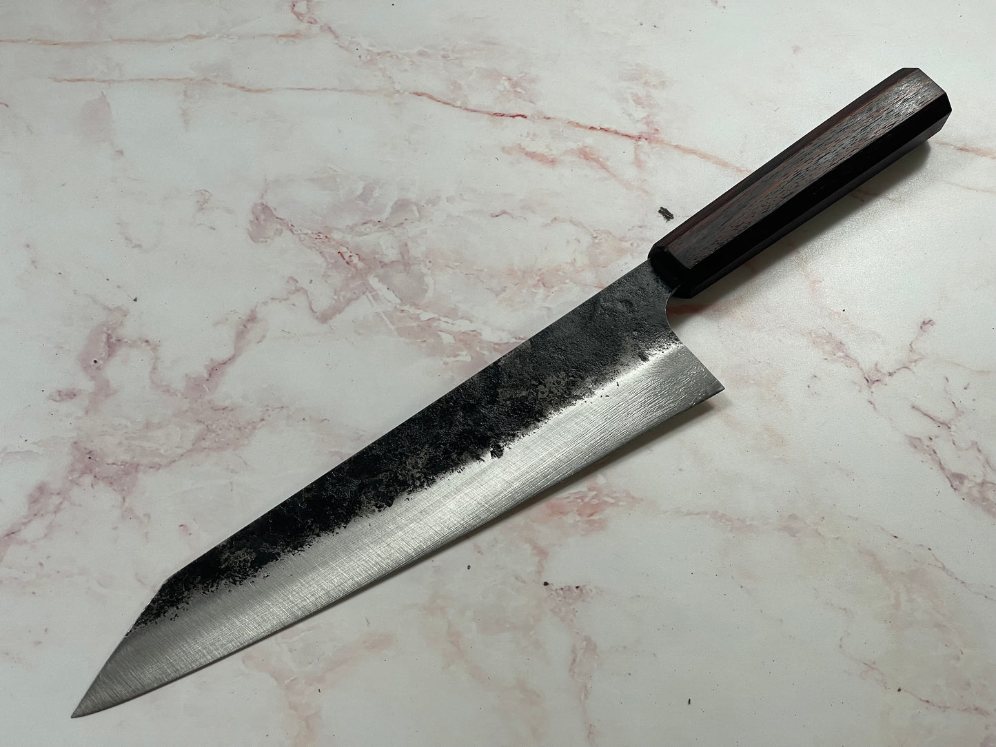 Kitchen Knives ID K-Tip Gyuto 230mm Kurouchi - Full Jatiwood Handle