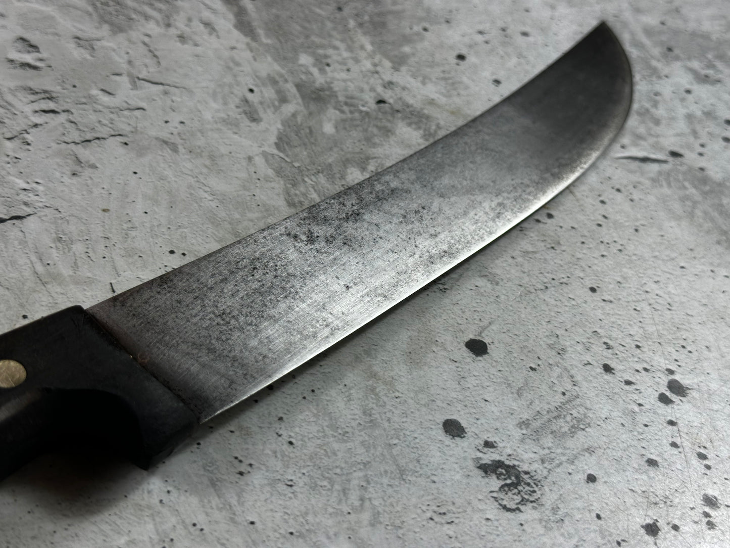 Vintage Gustav Emil Ern Butcher Knife 250mm Made in Germany 🇩🇪 Cabon steel 2002
