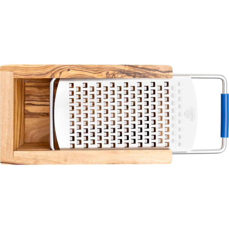 Berard 2 Piece Parmesan Cheese Olive Wood Box & Grater