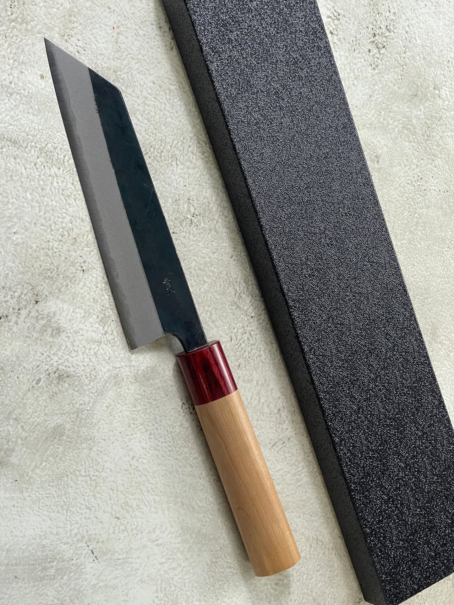 Muneishi Aogami 2 Iron Clad Kiritsuke 165mm Kurouchi Finish