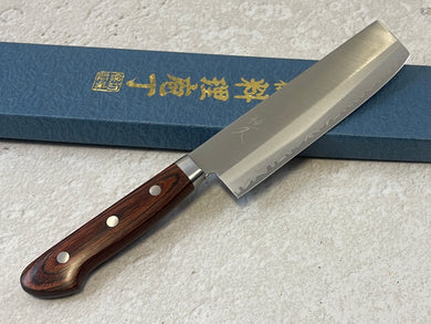 Tsunehisa VG1 Nakiri Knife 165mm  Brown Pakkawood Handle - Made in Japan 🇯🇵