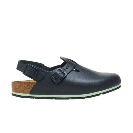 Birkenstock Tokio Pro Black PU Coated Natural Leather Clog Chef Shoes