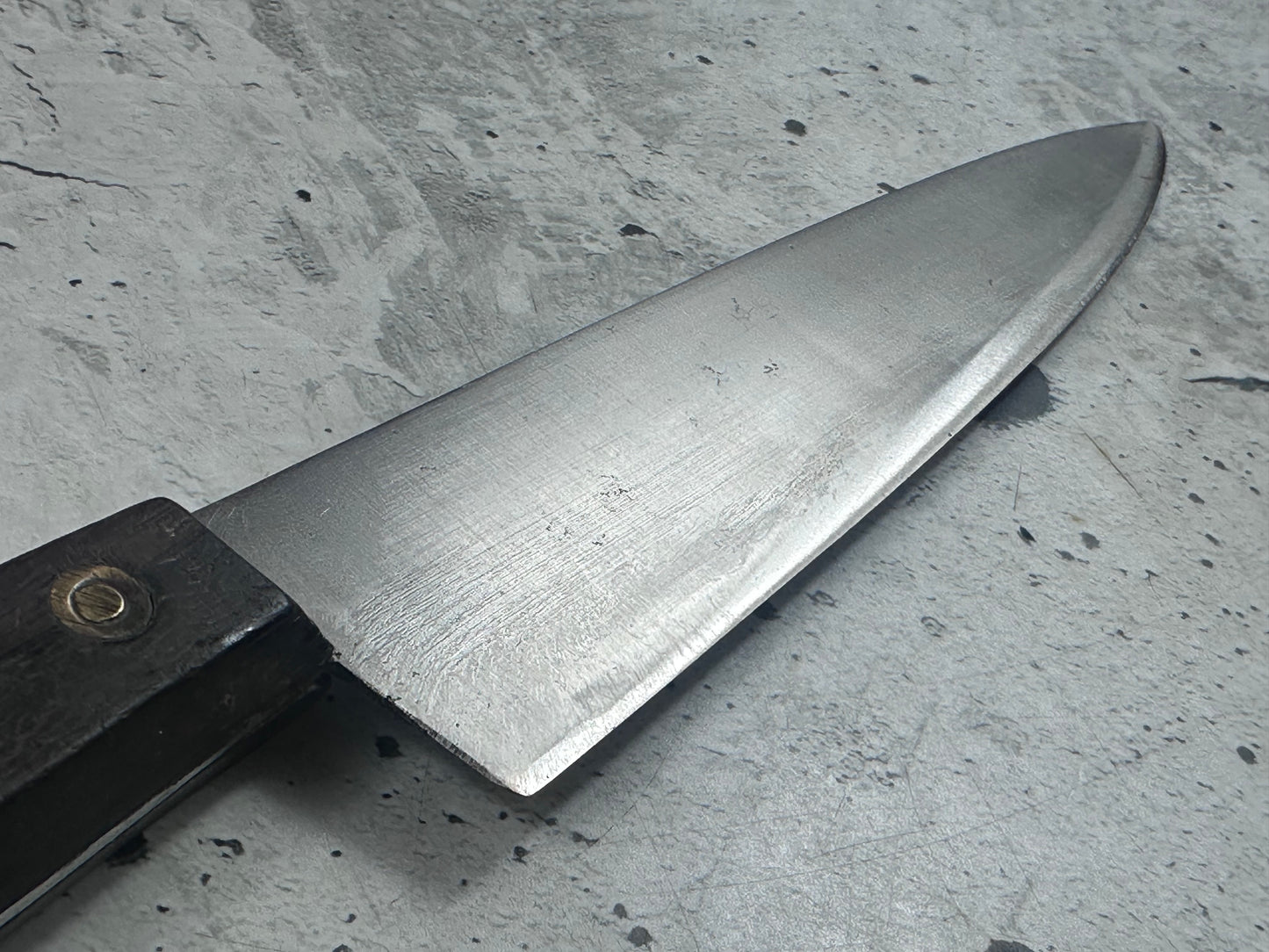 Vintage French Chef Knife 200mm Stainless Steel Wood Handle 2174