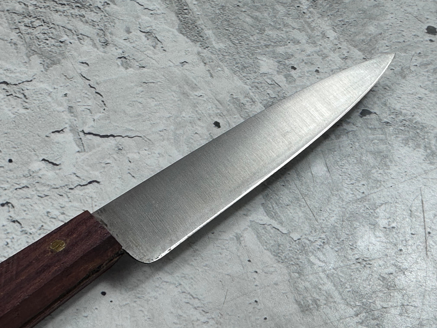 Vintage French Paring Knife 100mm Inox Steel Wood Handle 2221