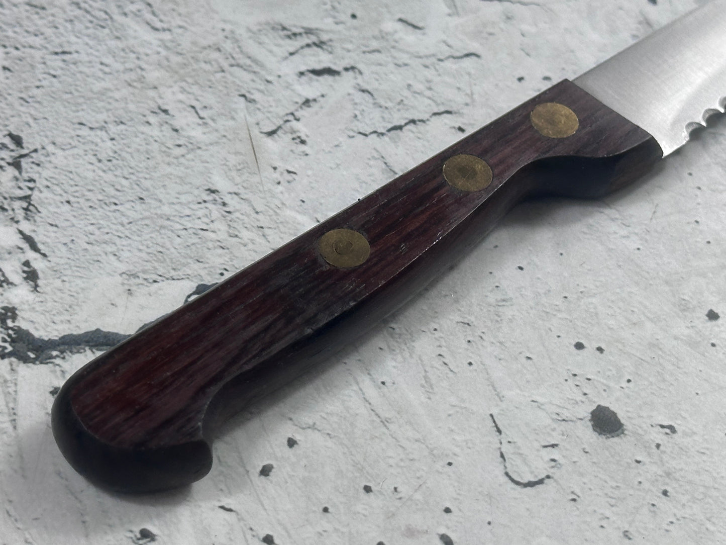 Vintage French Serrated Paring Knife 110mm Inox Steel 2127