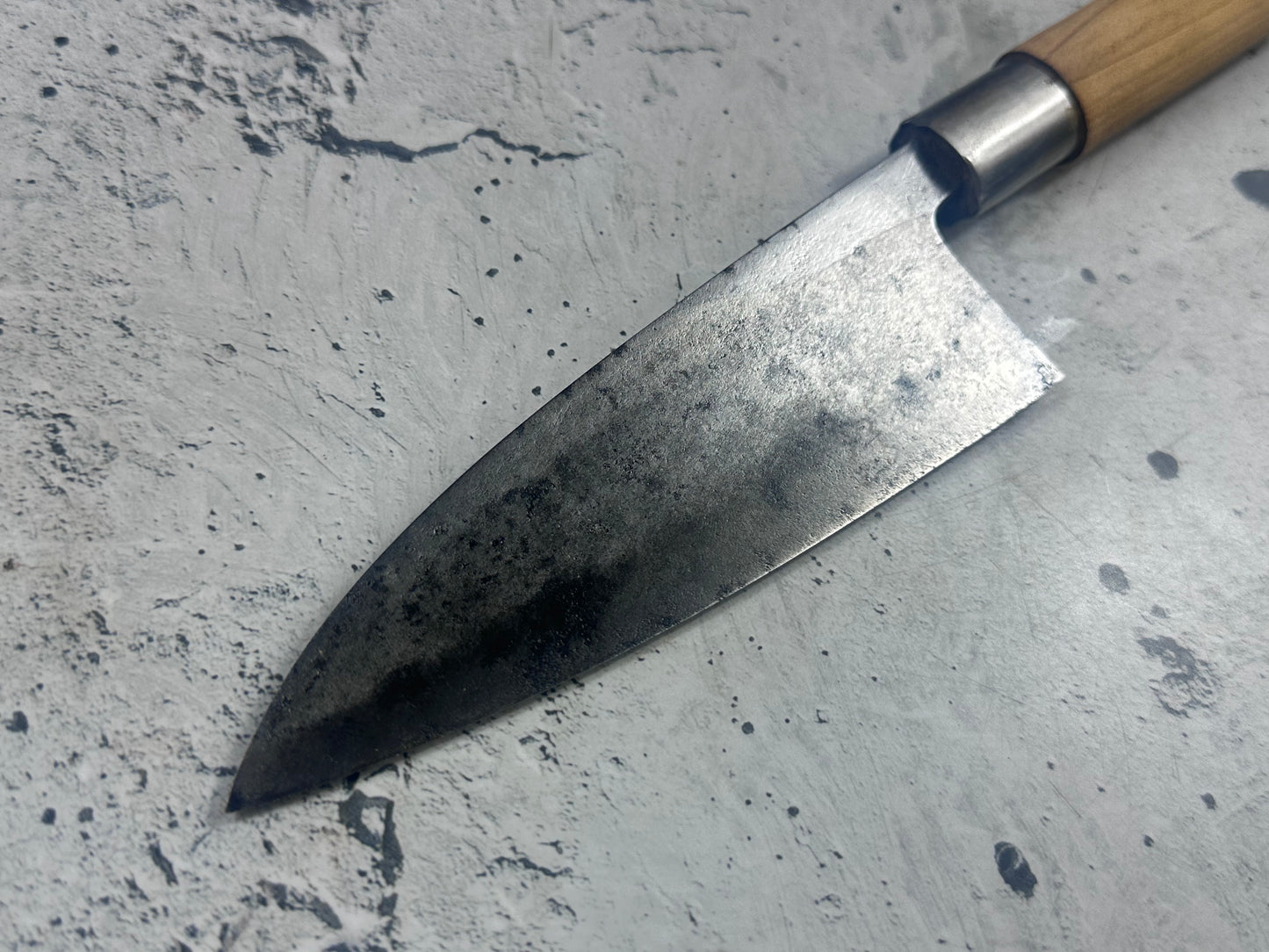 Vintage Japanese Funayuki Knife 155mm Made in Japan Carbon Steel 2116