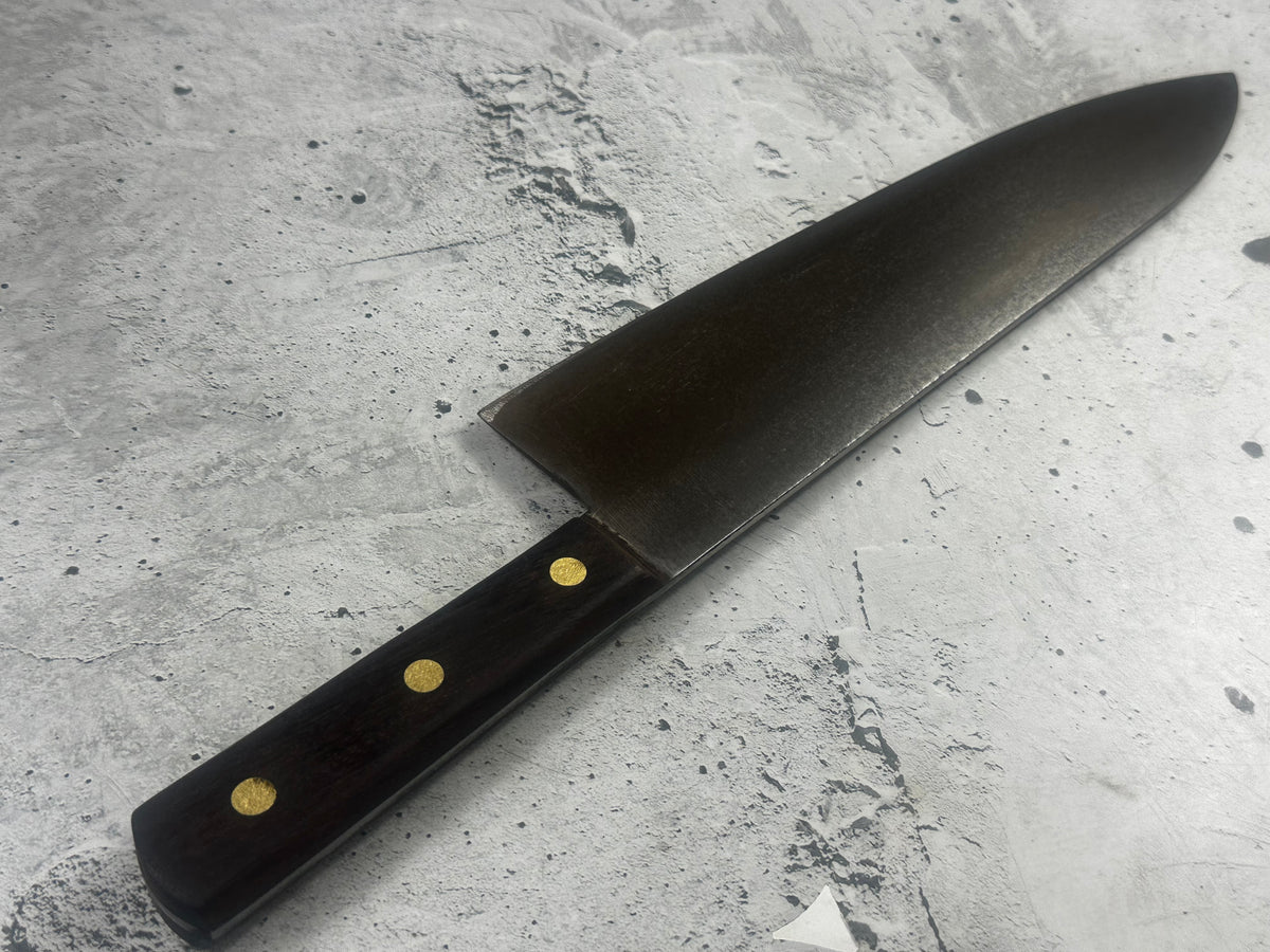 Vintage Unbranded Carbon Steel Gyuto Knife 300mm 2321