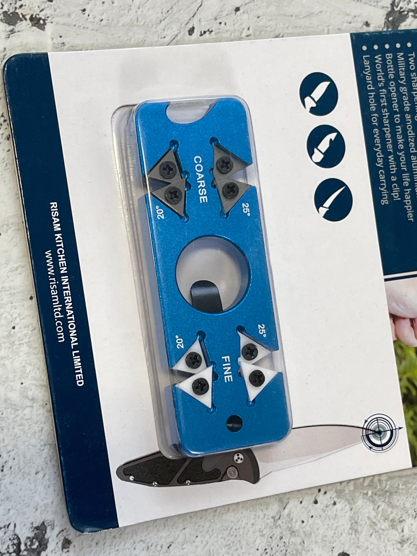 New Risan Ceramic & Carbide Outdoor Knife Sharpener