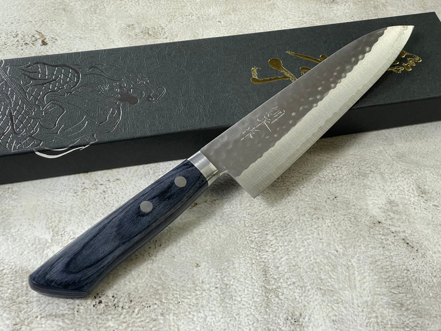 Masutani Kokuryu Gyuto 180mm Blue Pakkawood Handle