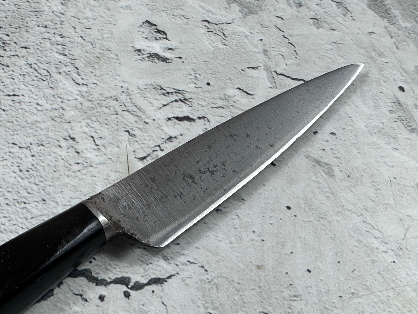 Vintage French Nogent Style Paring Knife 80mm Inox Steel POM Handle 2198