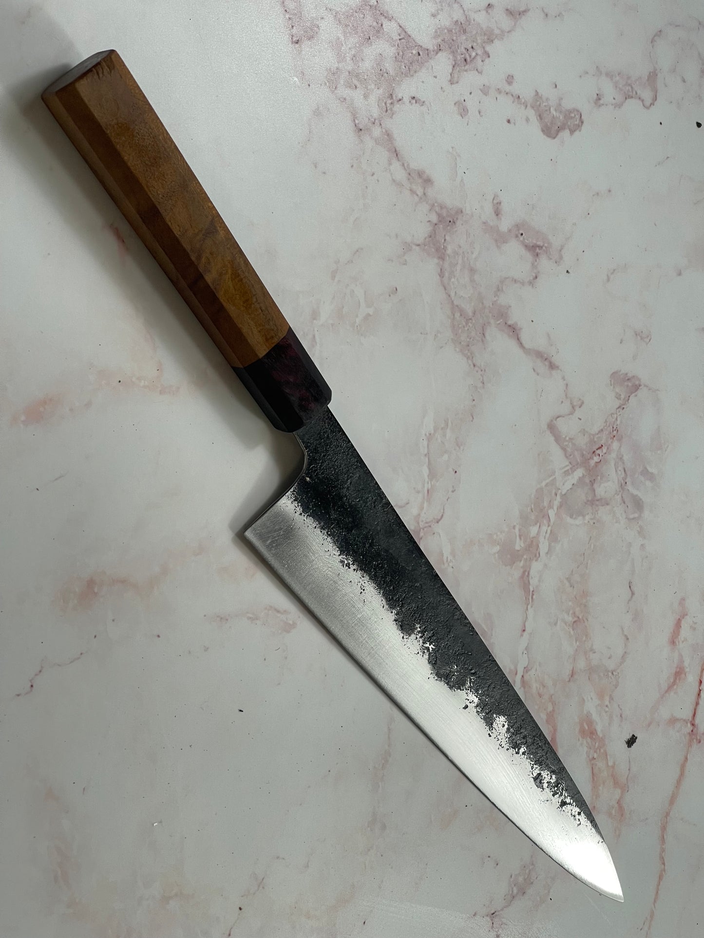 Gyuto 230mm Kurouchi Jatiwood and Rosewood Timber Handle