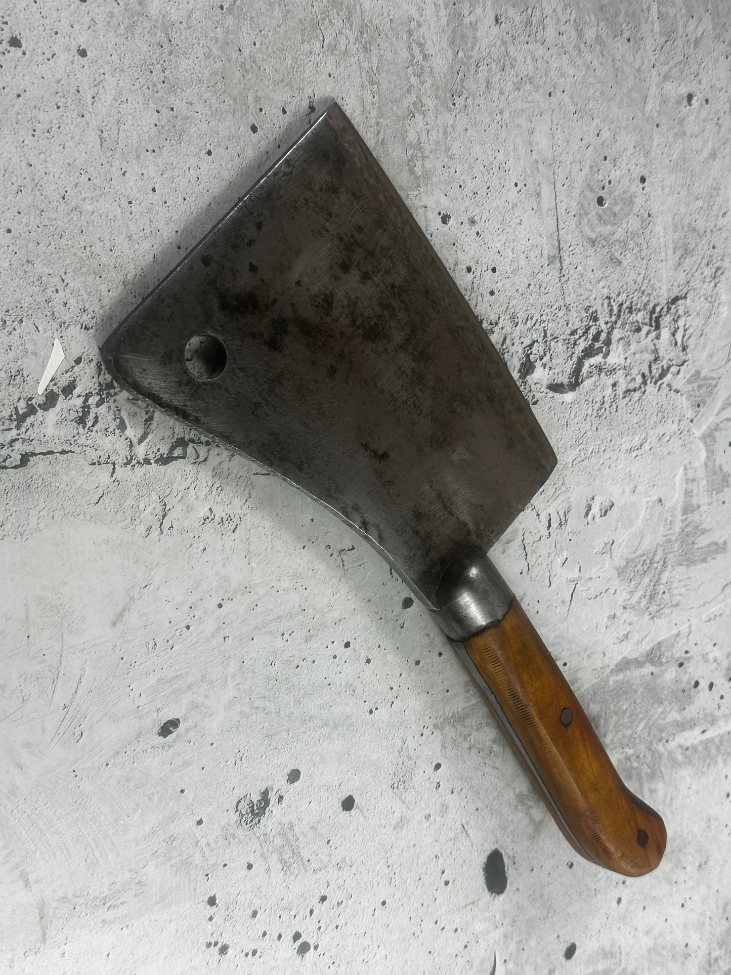 Vintage Foster Bros Butcher Cleaver Knife 160mm Carbon Steel Blade Made in USA 🇺🇸 1997
