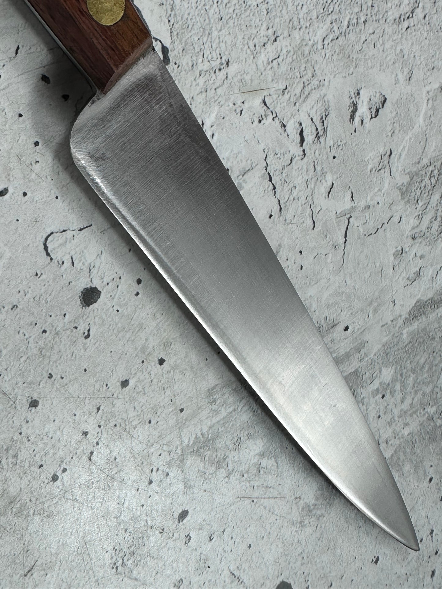 Vintage French Lacouture Slicing Knife 200mm Inox Steel Wood Handle 2191