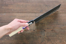 Load image into Gallery viewer, Kanetsune Blue Steel No. 2 Kurouchi Nakiri Japanese Knife 165mm Magnolia Handle