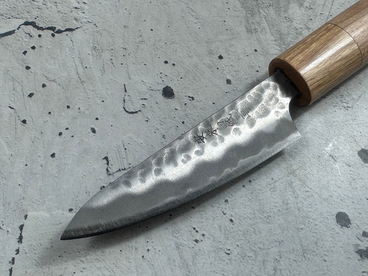 Tsunehisa Shiro White Steel & Stainless Clad Petty Knife 80mm - Made in Japan