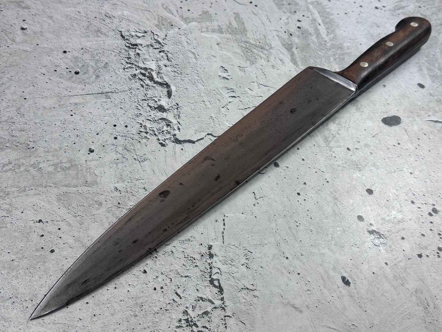 Vintage Gustav Emil Ern Chef Knife 310mm Carbon Steel Made in Germany 2111