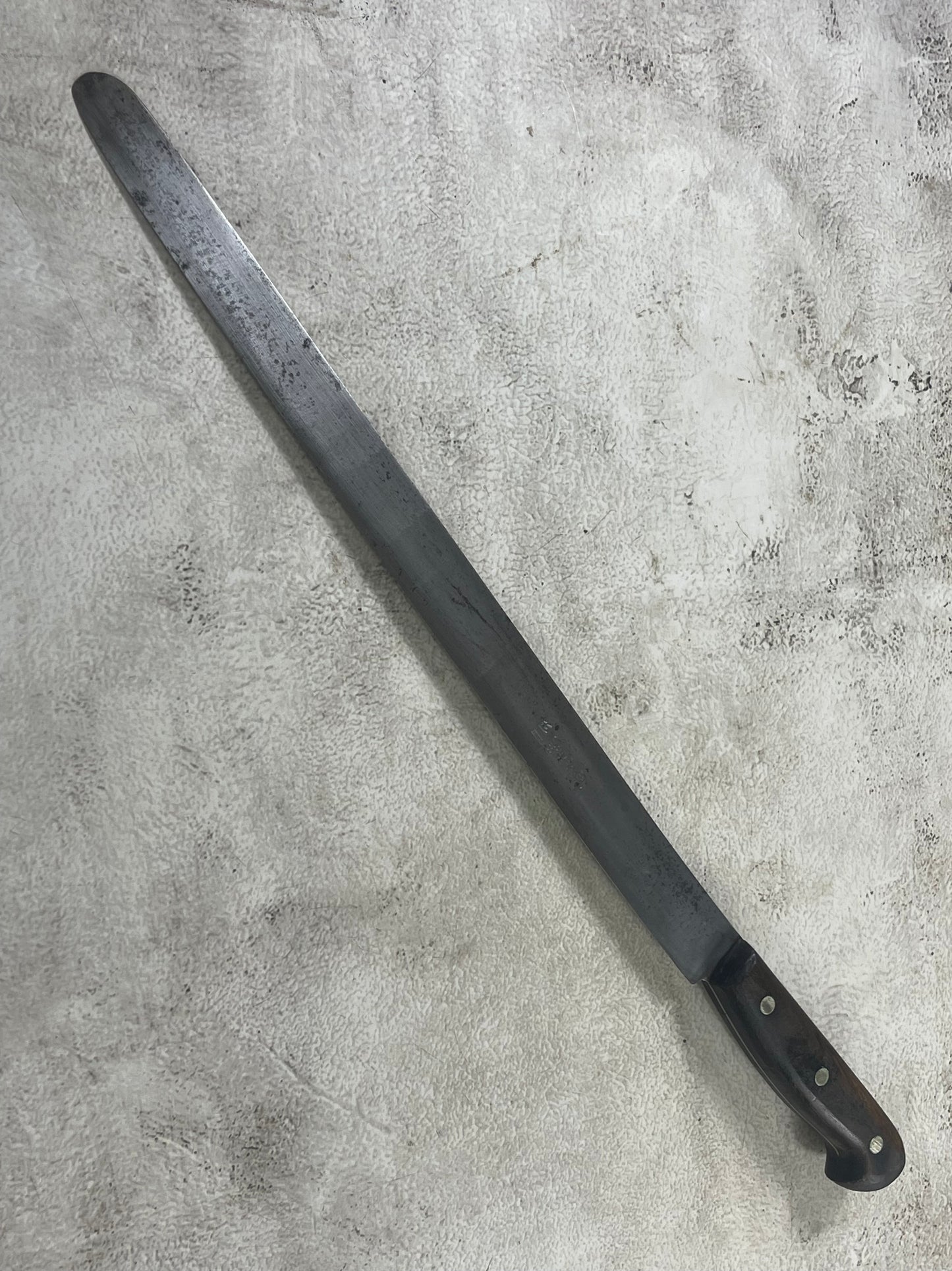 Vintage Gustav Emil Ern Flexible Brisket Knife 360mm Carbon Steel Made in Germany 🇩🇪 1910