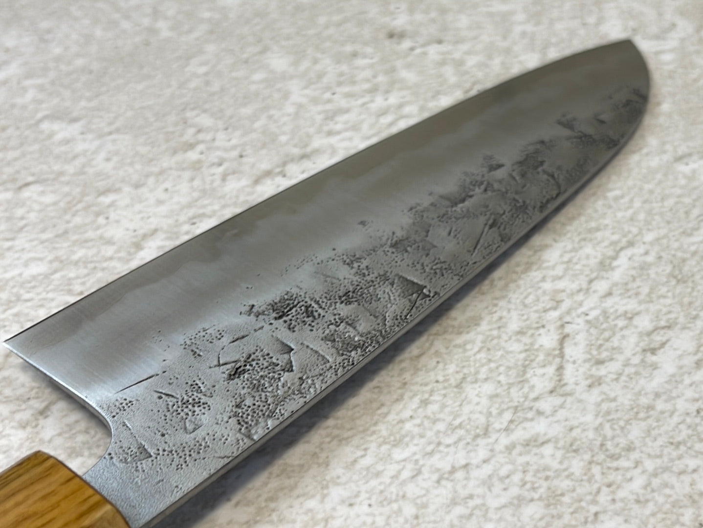 Tsunehisa SLD Washiji KOY Santoku Knife 170mm - Made in Japan 🇯🇵 Oak Yaki Handle