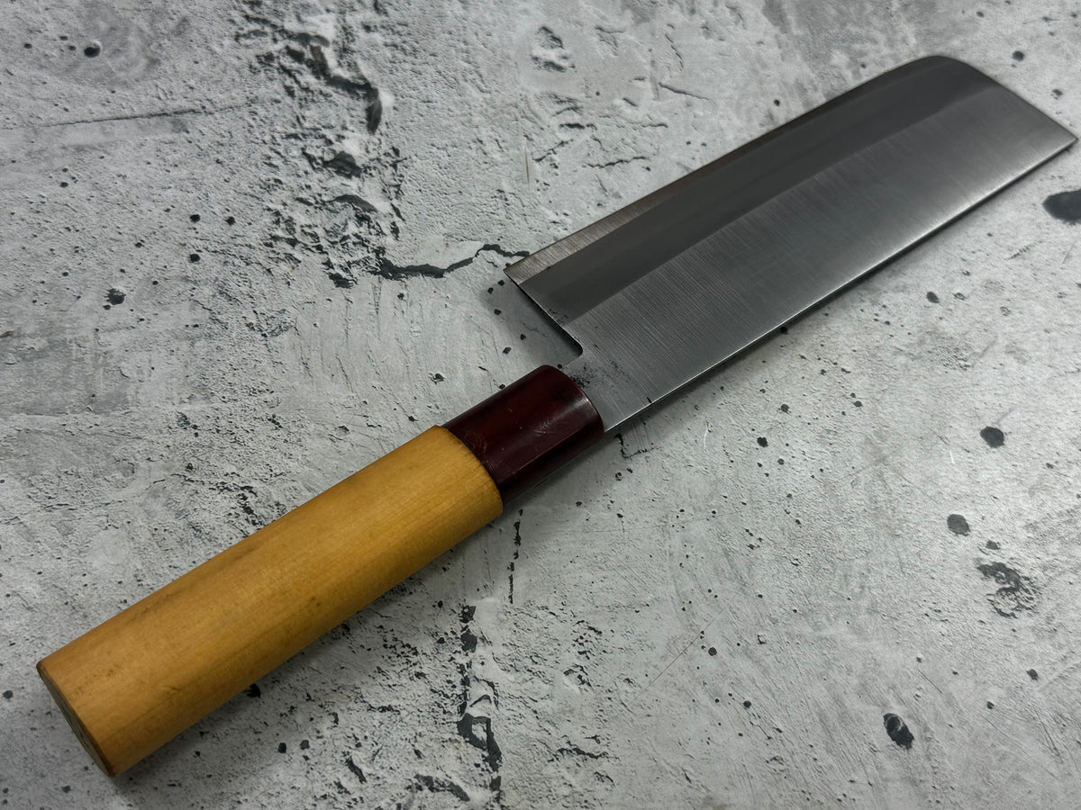 Vintage Sadomoru Nakiri Knife 160mm Carbon Steel 150mm 2353
