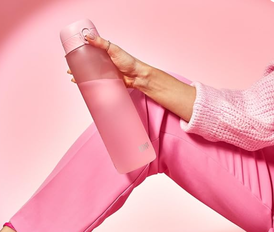 Ion8 Recyclon Plastic Water Bottle 1000ml Rose