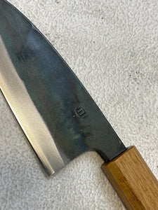 Tsukasa Shiro Kuro 120mm Deba - Shirogami Steel - Oak Octagnon Handle