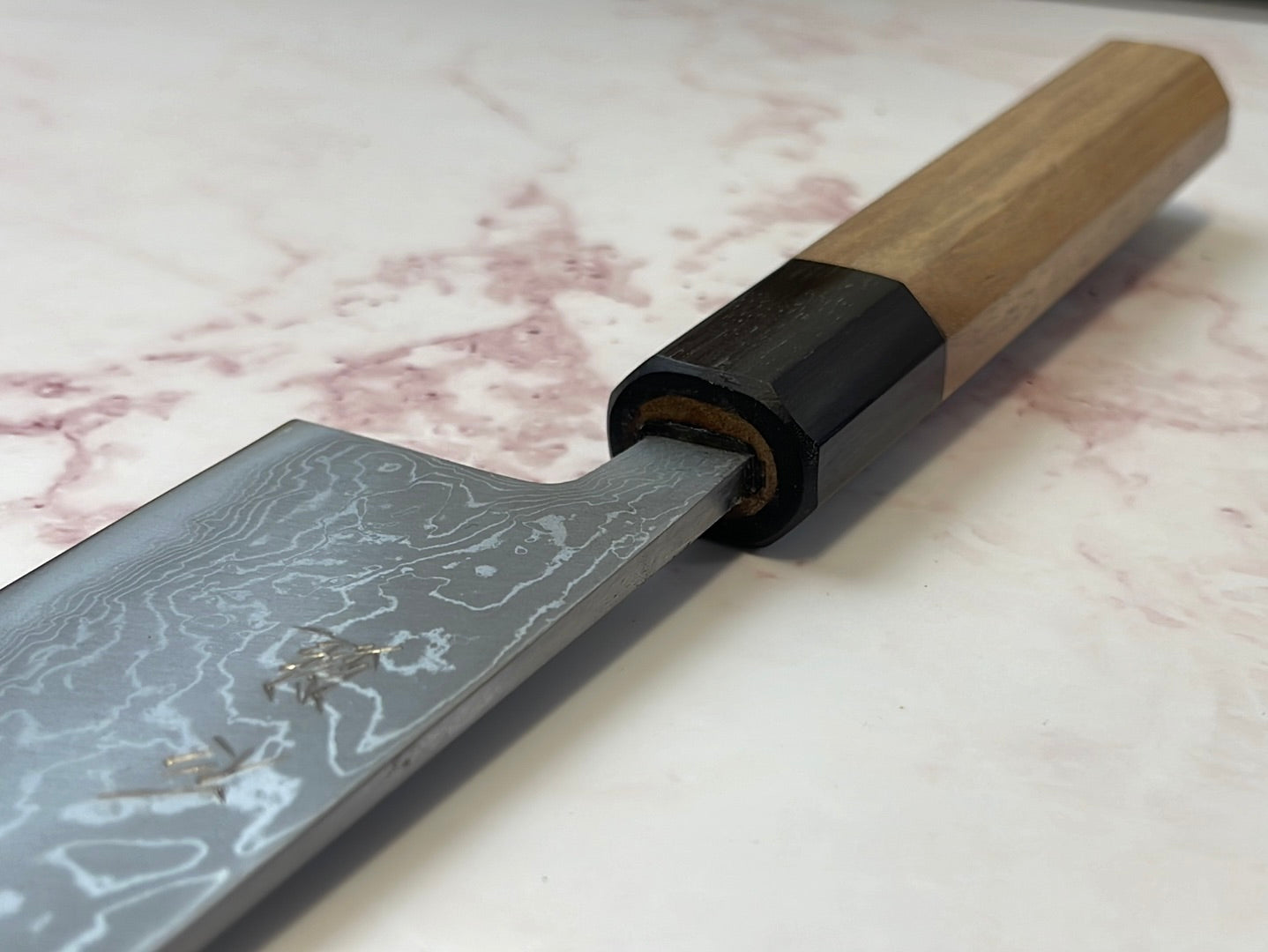 Yoshimune Bunka 165mm Aogami (Blue) #2 Damascus (33 layers) Double-Bevel