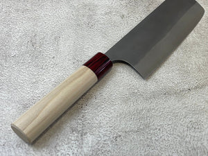 MASAKAGE YUKI Nakiri 165mm Oval Magnolia wood with Red Pakka wood