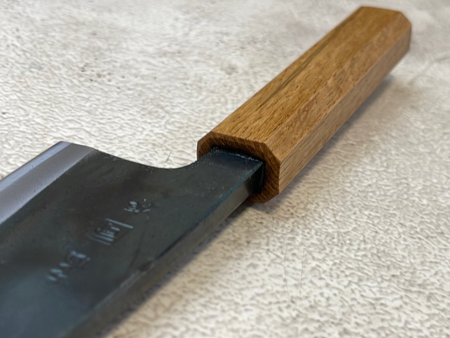 Tsukasa Shiro Kuro 120mm Deba - Shirogami Steel - Oak Octagnon Handle
