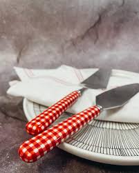 Spaghetti Spoon Red Gingham | Sabre Paris