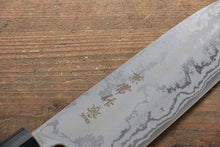 Load image into Gallery viewer, Kanetsune Blue Steel No. 2 Damascus santoku Japanese Knife 165mm Shitan Handle