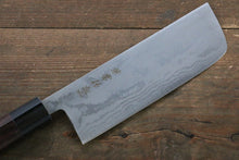 Load image into Gallery viewer, Kanetsune Blue Steel No. 2 Damascus Nakiri Japanese Knife 165mm Shitan Handle