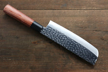 Load image into Gallery viewer, Kanetsune DSR-1K6 Hamemered Nakiri Japanese Knife 165mm Red Pakka Wood Handle