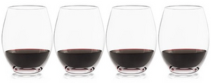 Plumm Outdoors Stemless RED Wine Glass (Four Pack)