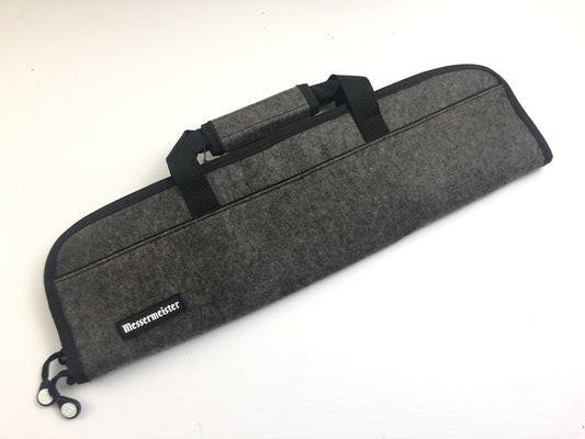 MESSERMEISTER Charcoal Felt Knife Roll 5 Pocket | Professional Chef Knife Bag