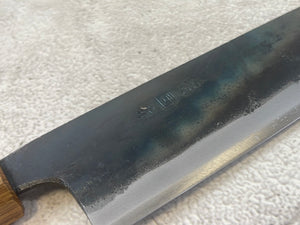 Tsukasa Shiro Kuro 180mm Gyuto- Shirogami Steel - Oak Octagnon Handle