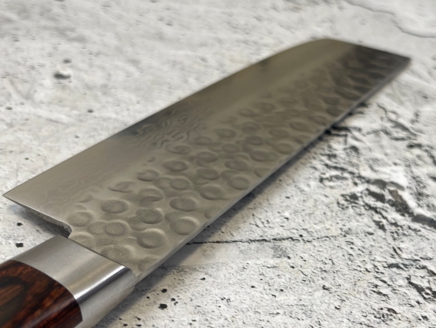 Tsunehisa VG10 33layers Damascus Steel Nakiri 180mm Brown Pakka Wood Handle - Made in Japan 🇯🇵