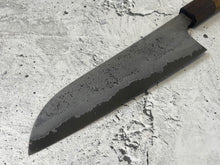 Load image into Gallery viewer, SanMai Santoku 180mm Nashiji Etched, Jatiwood &amp; Rosewood Handle by Kitchen Knives ID