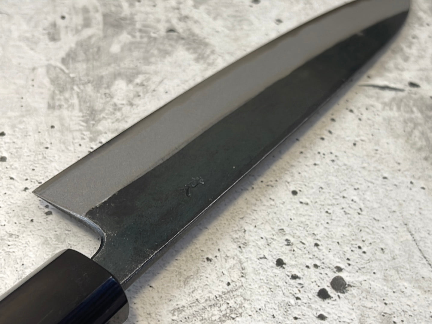 Yoshimune Gyuto Kurouchi 210 mm (8.3 in) Aogami (Blue) #2 Double-Bevel