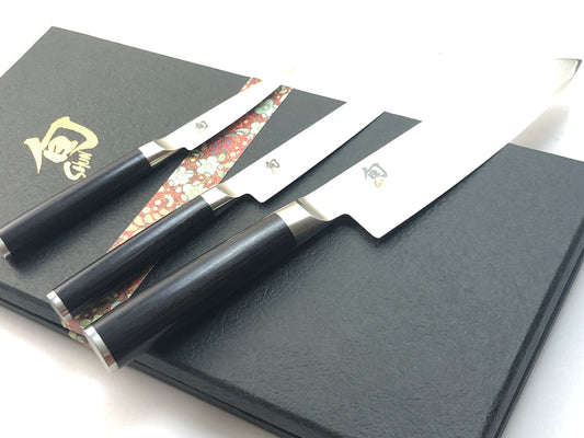 Shun Classic 3 Piece Santoku Knife Set