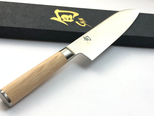 Shun Classic White Santoku Knife 18cm