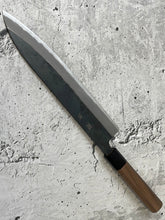 Load image into Gallery viewer, Yoshimune Gyuto Kurouchi 240 mm (9.4 in) Aogami (Blue) #2 Double-Bevel