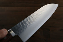 Load image into Gallery viewer, Kanetsune VG1 Hammered Santoku Japanese Knife 165mm Mahogany Handle