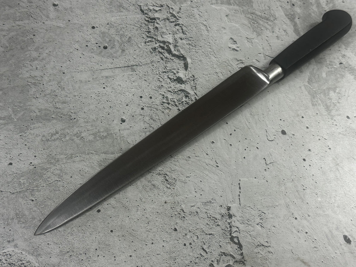 Vintage French Sabatier Nogent Style Slicing  Knife 240mm High Carbon Steel Wood Handle  2272