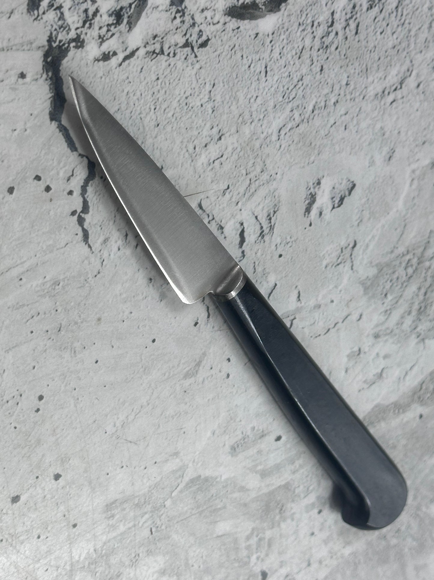 Vintage French Nogent Style Paring Knife 70mm Inox Steel POM Handle 2201