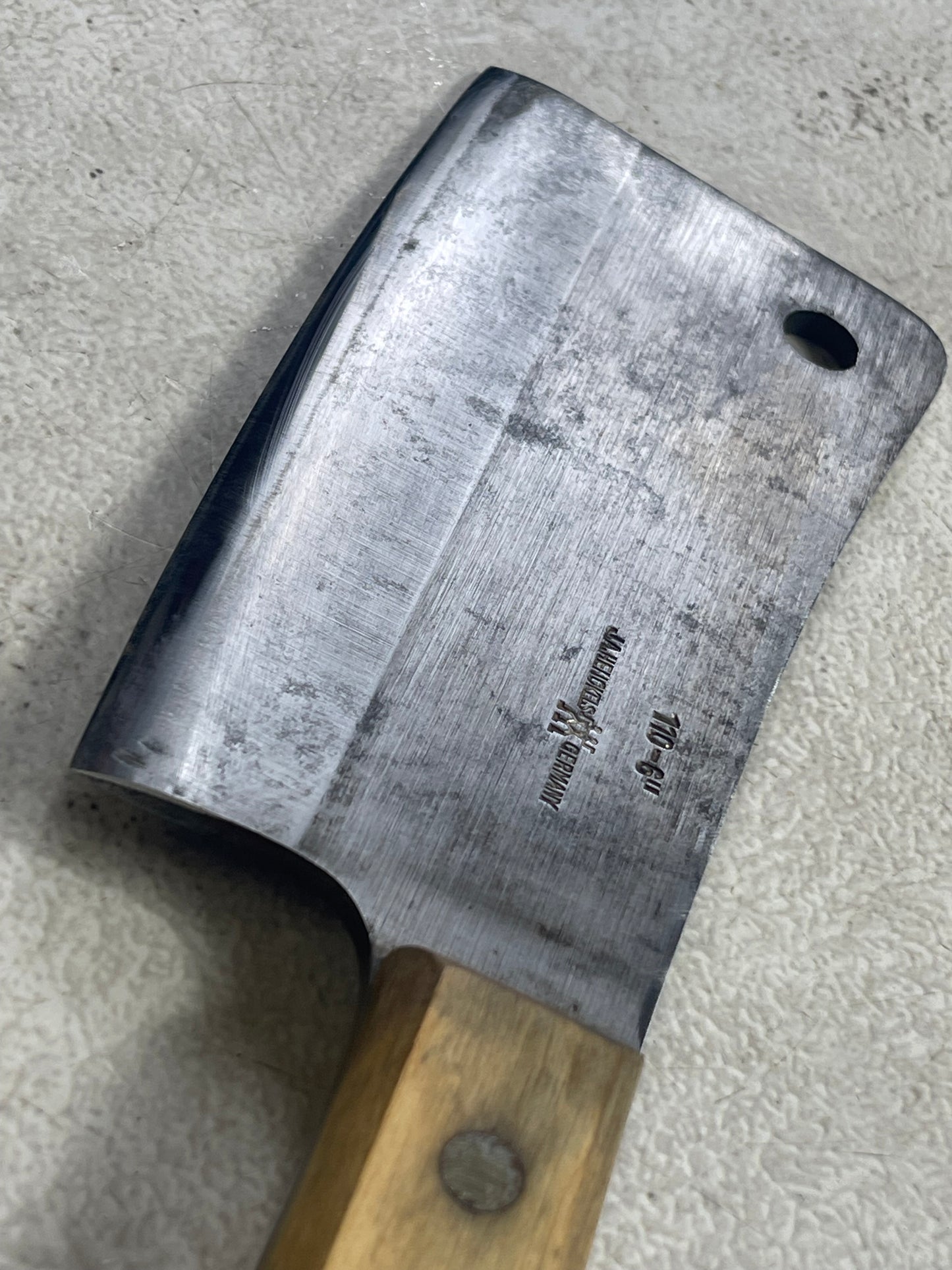 Vintage J. A. Henckles Twinworks Small Cleaver Knife 15cm Carbon Stell Made in German 🇩🇪 1953