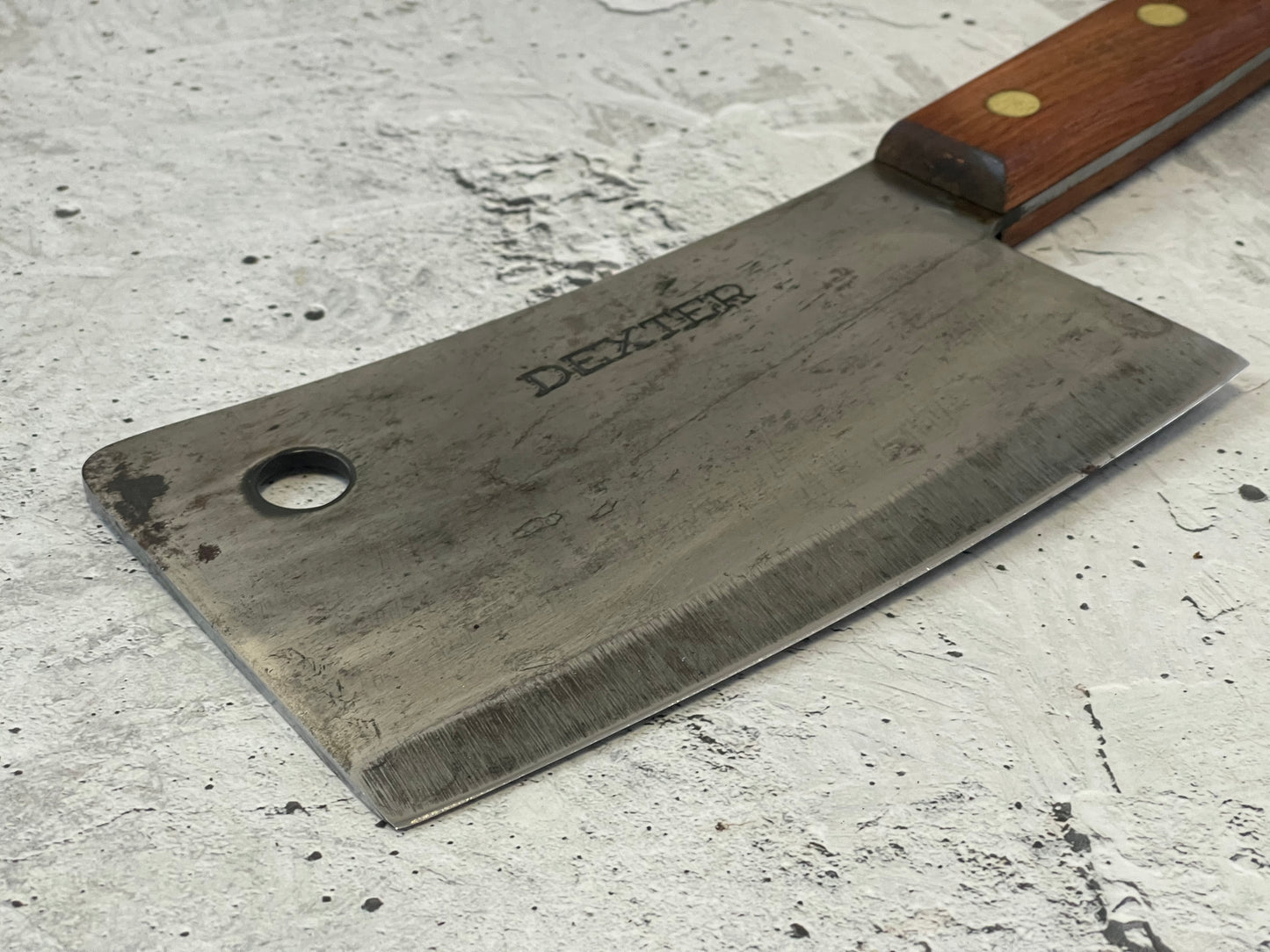 Vintage Dexter Butcher Cleaver Knife 180mm Stainless Steel Blade Made in USA 🇺🇸 1531