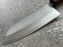 Load image into Gallery viewer, Masutani Kokuryu Nashiji Santoku 170mm  VG1 Steel Oak Handle