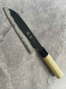 Murata Aogami Kurochi Finish Santoku Knife 170mm - Made in Japan 🇯🇵