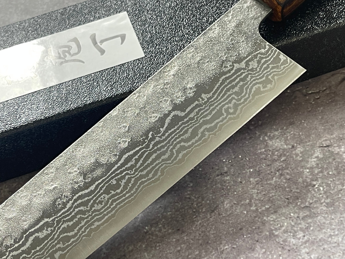 Tsunehisa 440c Damascus Nashiji Kiritsuke 210mm Oak Handle Made in Japan 🇯🇵